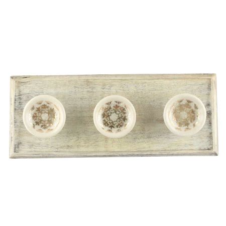 Golden Crackle Ceramic Wooden Hook